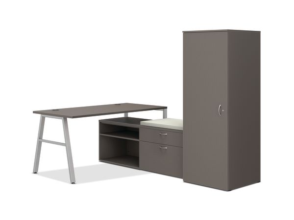 HON Mod A-Leg Desk with Personal Storage