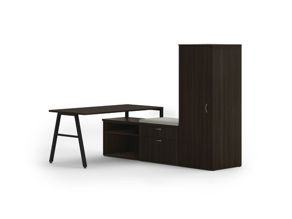 HON Mod A-Leg Desk with Personal Storage
