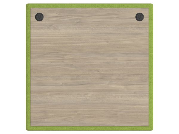 Top view of Tangram square in-line table.