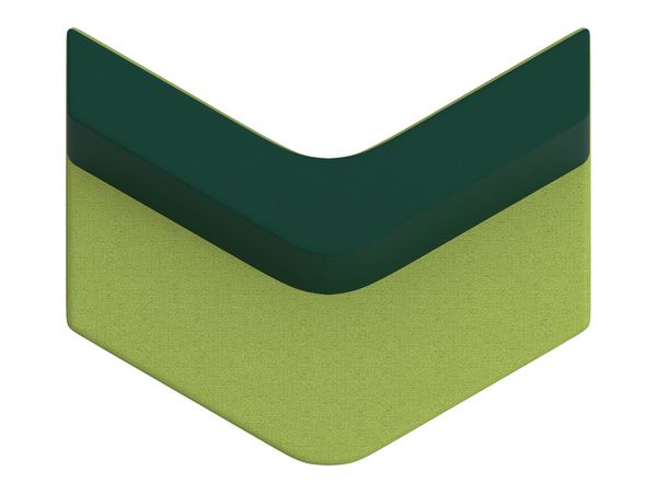 Top view of Tangram low-back arrow-out chair.