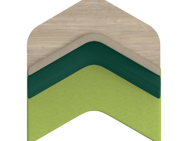 Top view of Tangram arrow-in bistro-back chair.