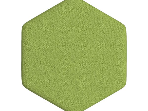 Top view of Tangram hexagon pouf.