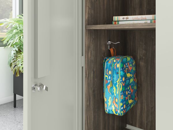 Interior of Class-ifi Combo showing small backpack on the hook.
