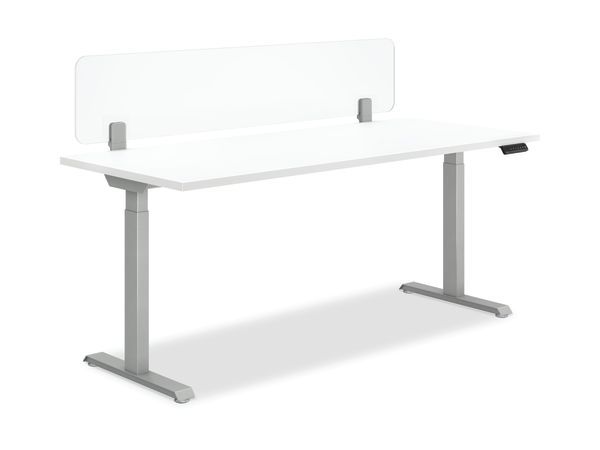 Acrylic Up Mount Universal Screens shown with Coordinate desking