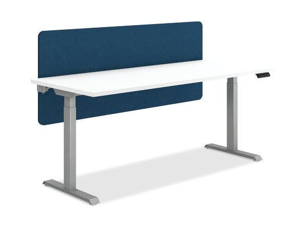 Fabric Moveable Above/Below Universal Screens shown with Coordinate Desking