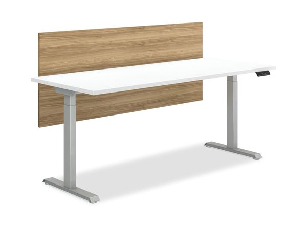Laminate Fixed Above/Below Universal Screens shown with Coordinate Desking