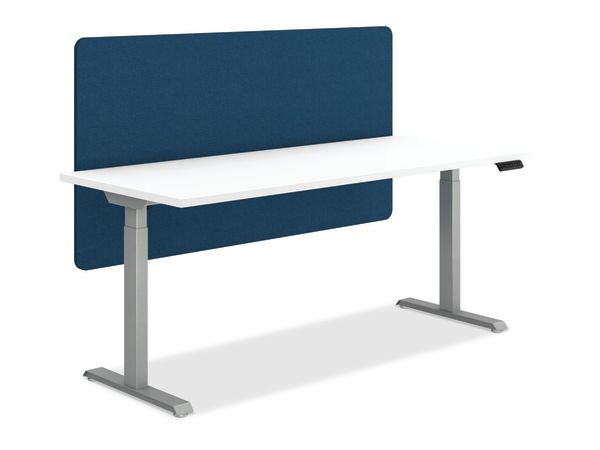 Fabric Fixed Above/Below Universal Screens shown with Coordinate desking