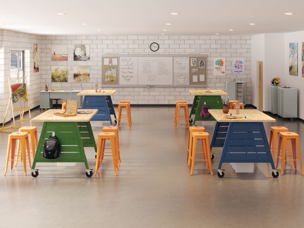Build Makerspace Tables and Seating. SmartLink Storage.
