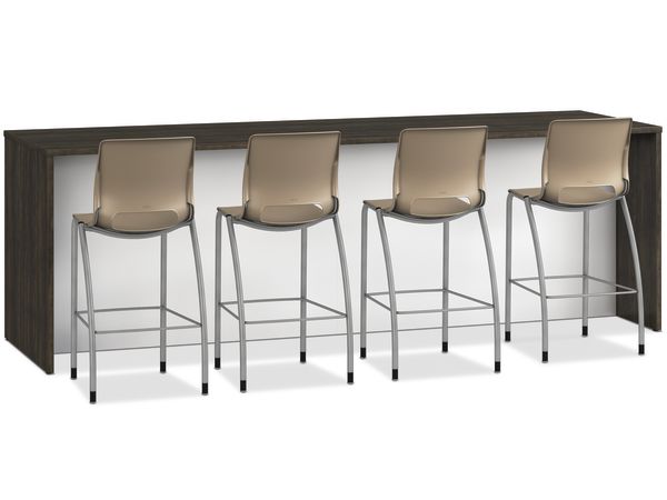 Motivate Stools with Storage Islands and Flagship Modular Storage