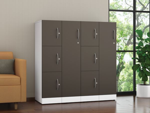 Contain Lockers with West Hill Single Lounge Chair.