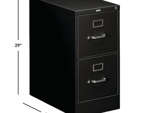 500 Series 2-drawer vertical file cabinet in Black