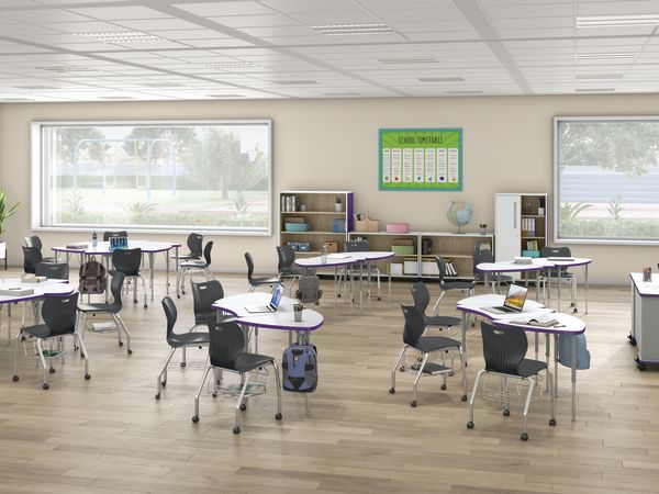 SmartLink and Build Desks with SmartLink Seating and Class-ifi Storage.