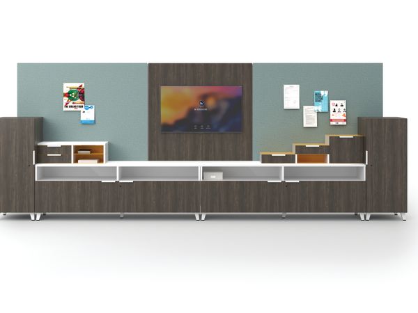 Voi storage wall with Workwall tiles