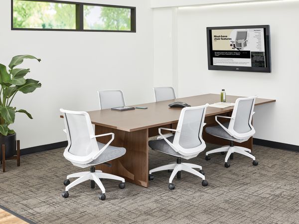 Mod Conference table with Cliq task chairs