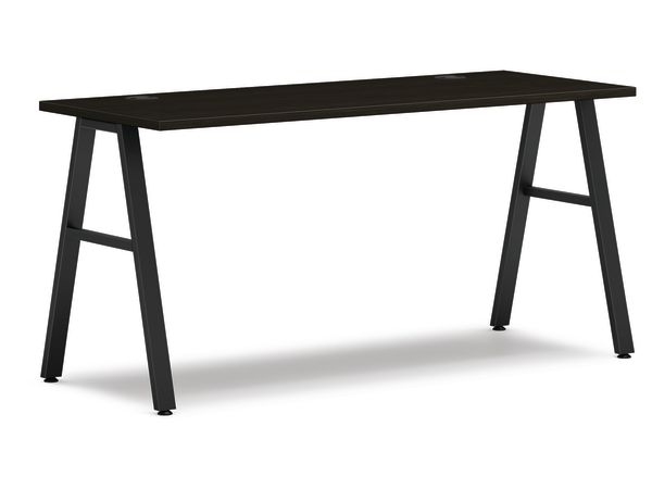 Mod table desk in Java Oak and Black a-legs