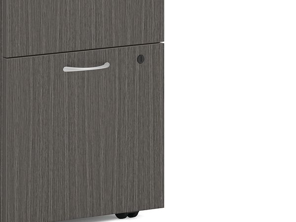 Mod Mobile Pedestal in Slate Teak