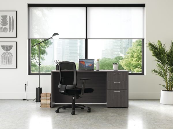 Mod desk in Sterling Ash with Torch task chair