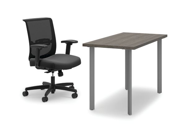 Coze desk with Convergence chair
