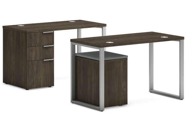 Voi desk in Florence Walnut laminate