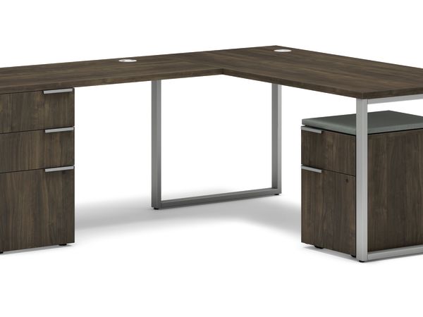 Voi l-station in Florence Walnut laminate