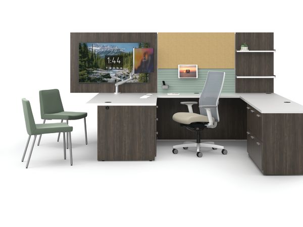 Concinnity private office with Workwall tiles and Ignition and Flock seating