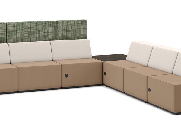 Tangram L-shaped vignette with Bisto High Back.