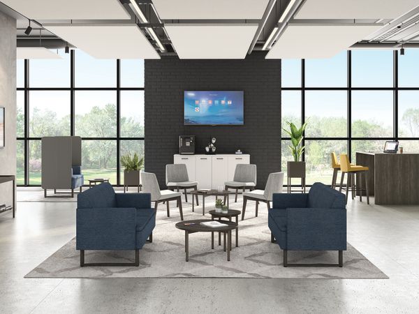 Mav, Flock, and West Hill Seating with Sculpt Tables.