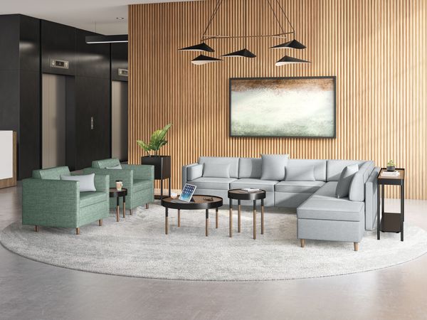 West Hill seating with Sculpt Tables.