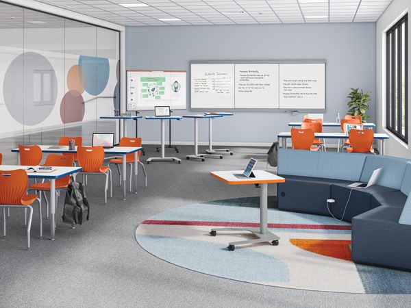 Roll Call Lectern with Tangram and SmartLink Seating and Build Tables