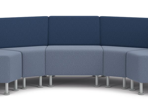 Flock half-round sofa
