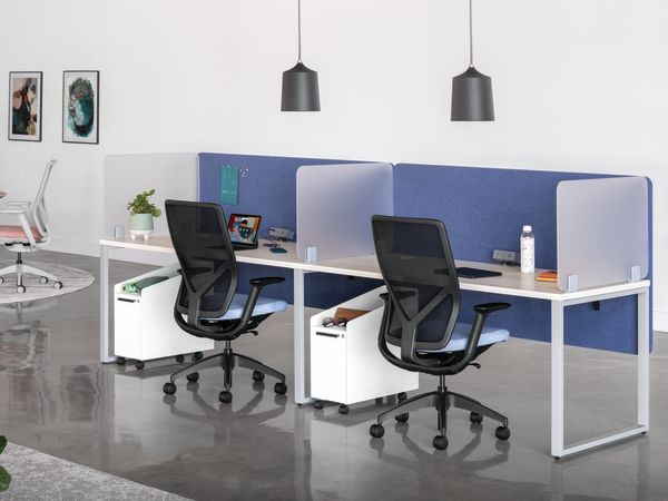 Flexion Seating, Voi Desks, Fuse Storage, Universal Screens, Tables