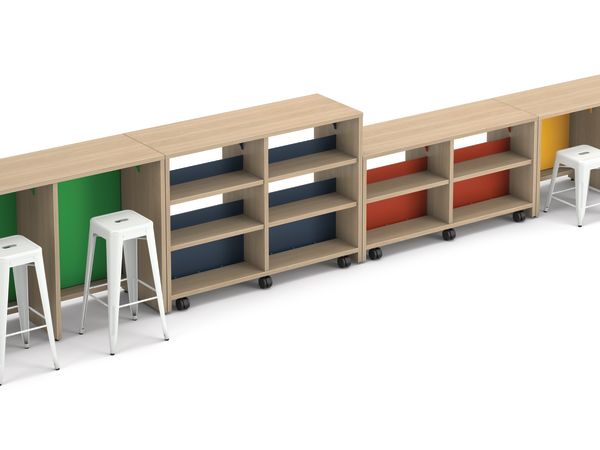 Storyline storage with Build stools.