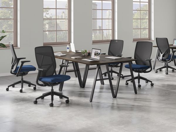 Mod Worksurface and A-leg with Flexion task chair