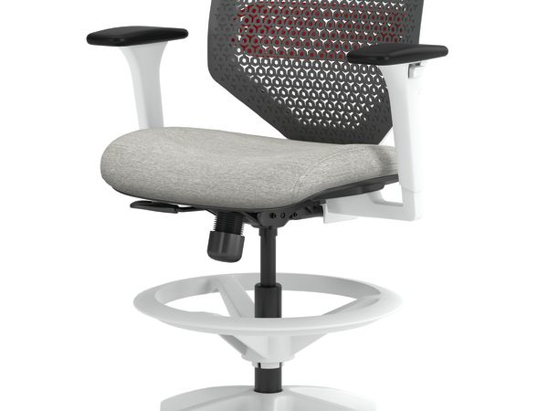 Solve ReActiv Back Stool with White Frame