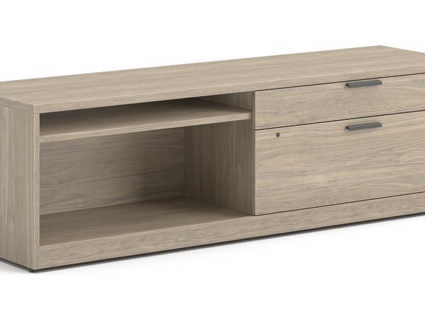 10500 Series low credenza with open shelves