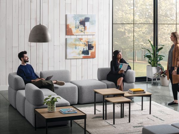 SoCo with Sculpt tables and planter