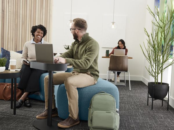 SoCo Modular Lounge with Sculpt Occasional Tables.