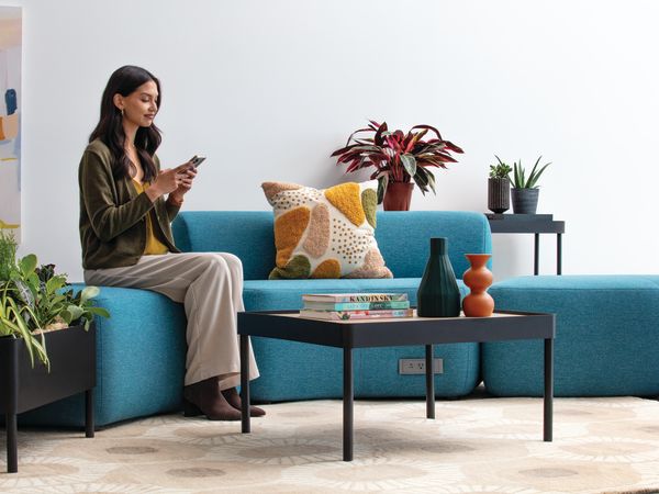 SoCo with Sculpt tables and planter