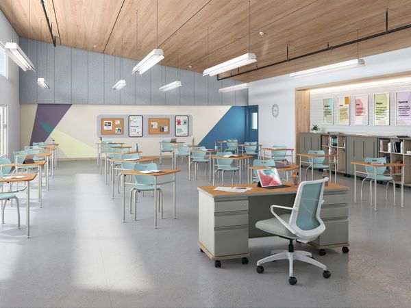 SmartLink Seating and Desking with Class-ifi Storage.