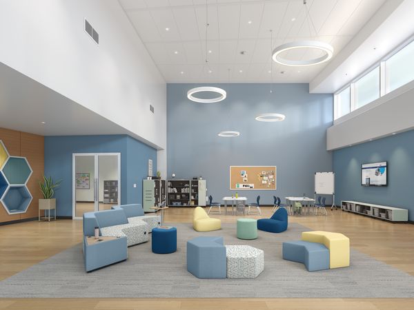 Tangram seating with Classifi storage