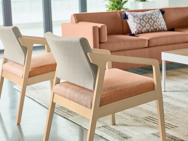 Confer chair with West Hill sofa  
