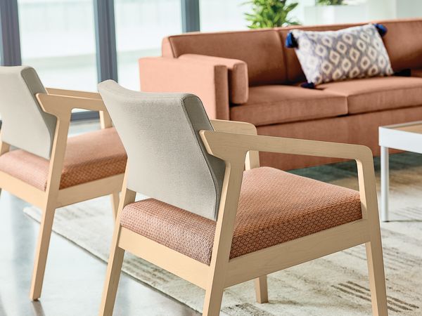 Confer chair with West Hill sofa  