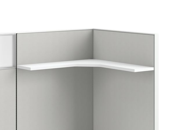 Systems corner shelf