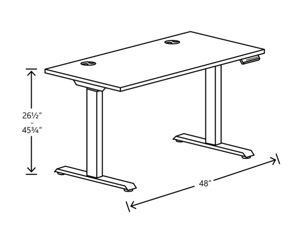 Coordinate Height Adjustable Table with Coze Laminate