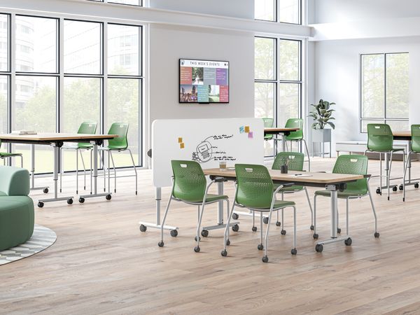 Higher education collaborative space with Field Trip tables and Etch seating.