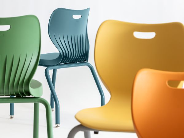 Family image of Smartlink chairs in various polyshell colors.