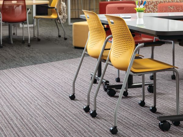Yellow Etch chairs at Field Trip tables.