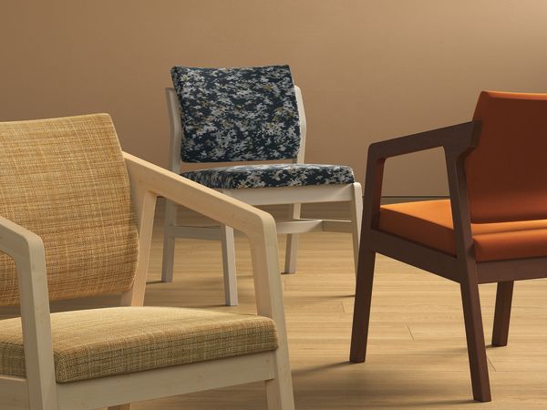 HON Confer Guest Seating in Seeds of Colour, daydreamer, and Wright fabrics from HBF Textiles