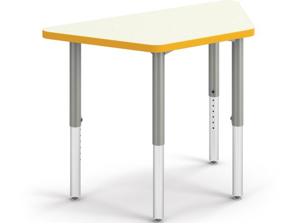 Build Trapezoid student desk with Ochre edge
