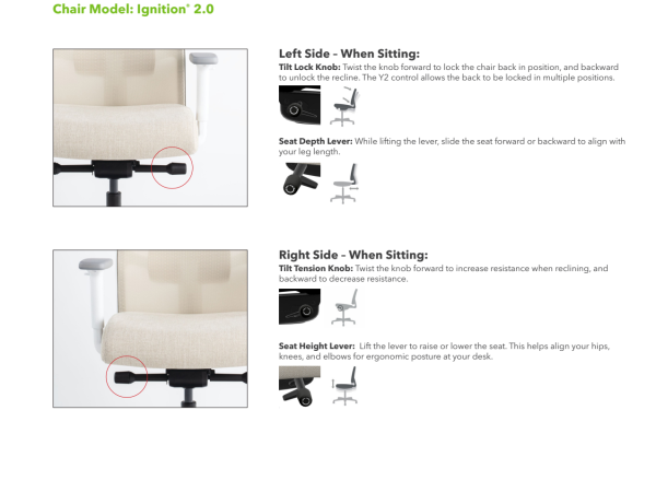 HON Chair Control Guide